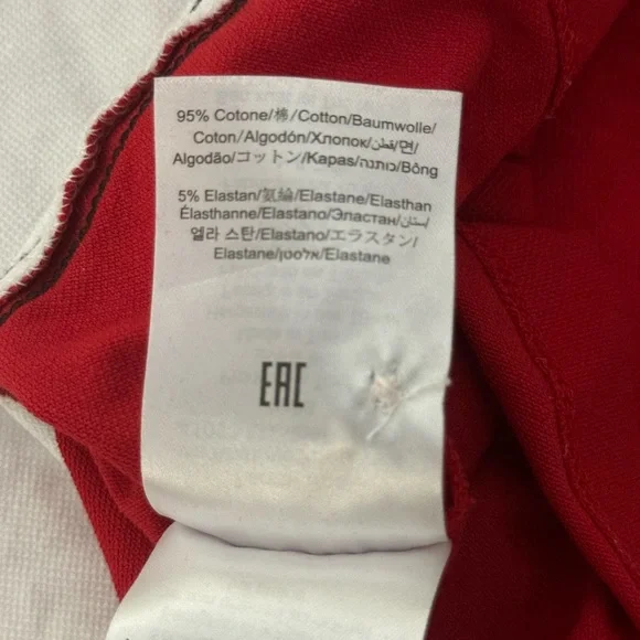Scuderia Ferrari Polo Shirt Mens Size Small White Red Puma Knit Preppy - Picture 4 of 8